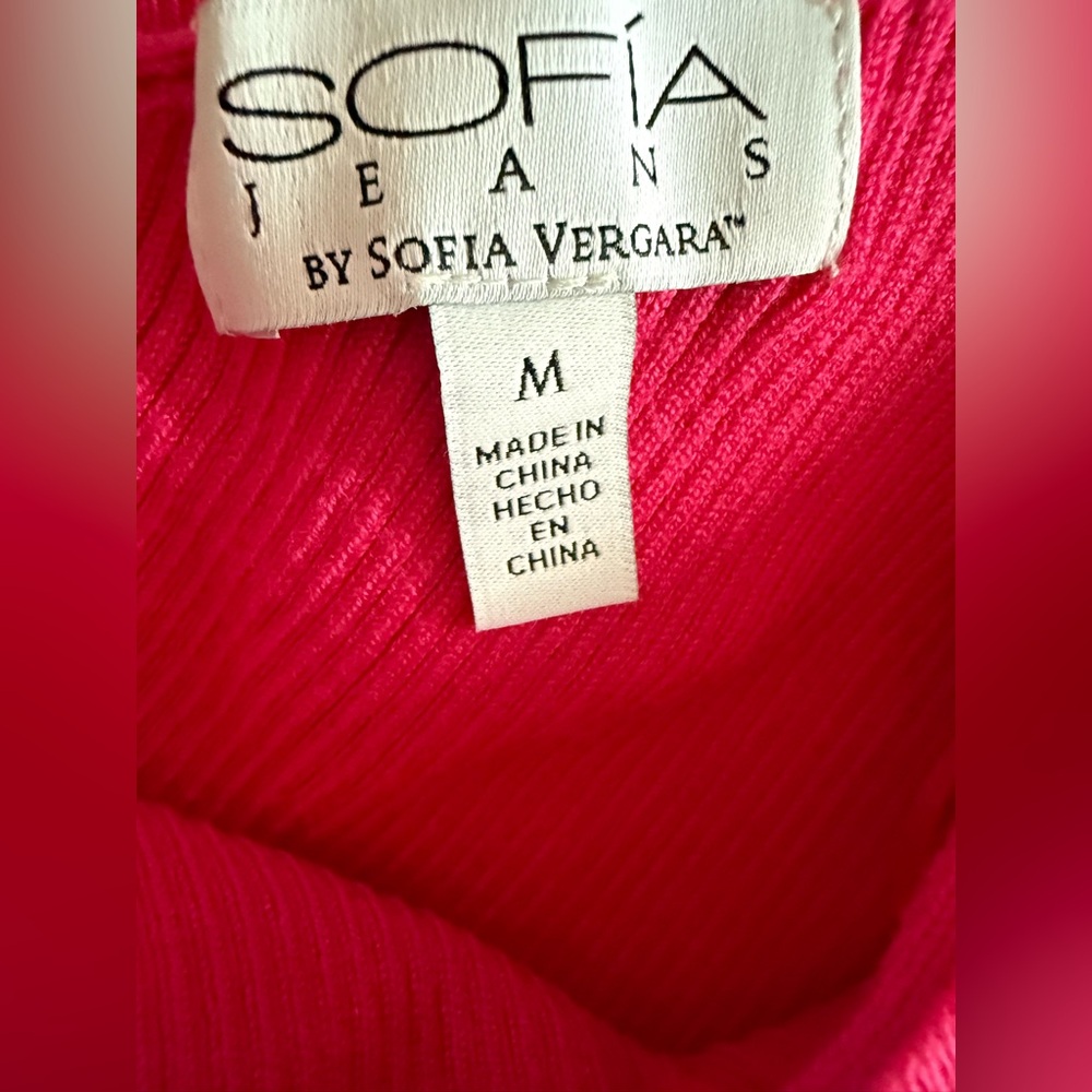 Hot Pink Ribbed Knit Top - Picture 2 of 2